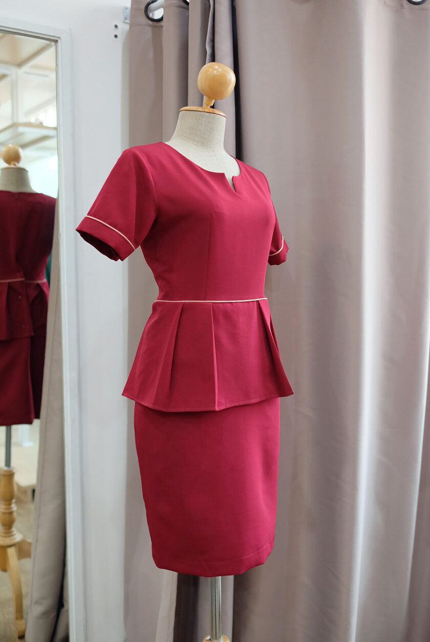 ชุดพนักงานคลินิก ยูนิฟอร์ม ชุดพนักงานต้อนรับ - Image 5