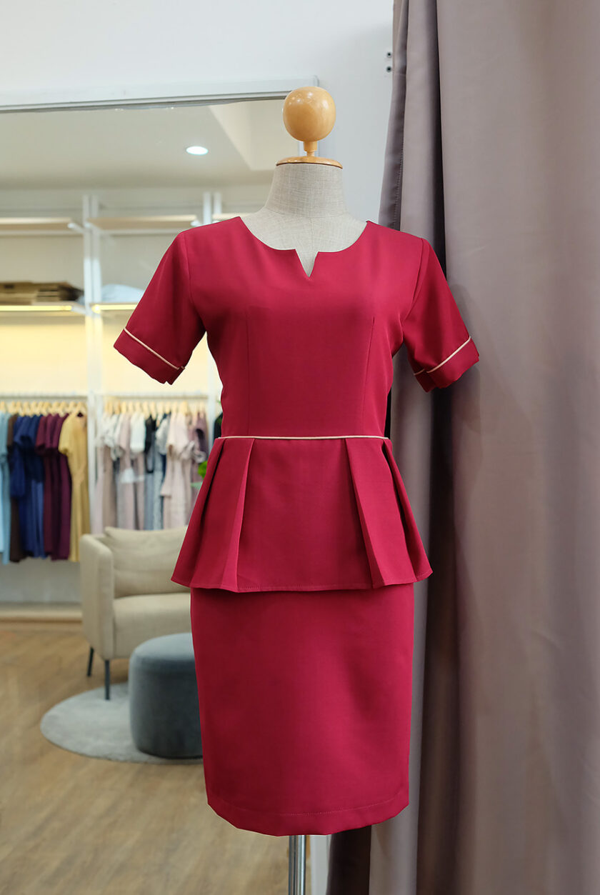 ชุดพนักงานคลินิก ยูนิฟอร์ม ชุดพนักงานต้อนรับ - Image 4