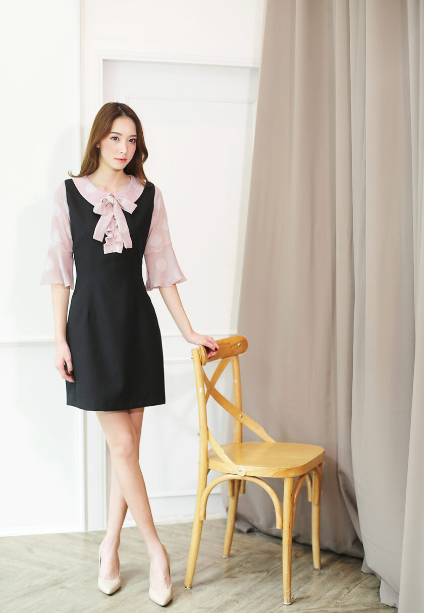 Melody dress-black pink