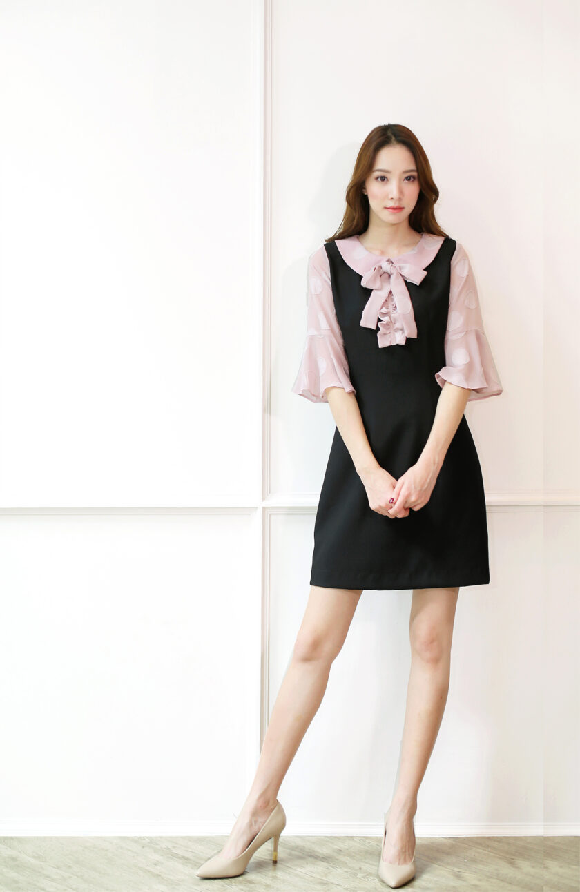Melody dress-black pink - Image 4