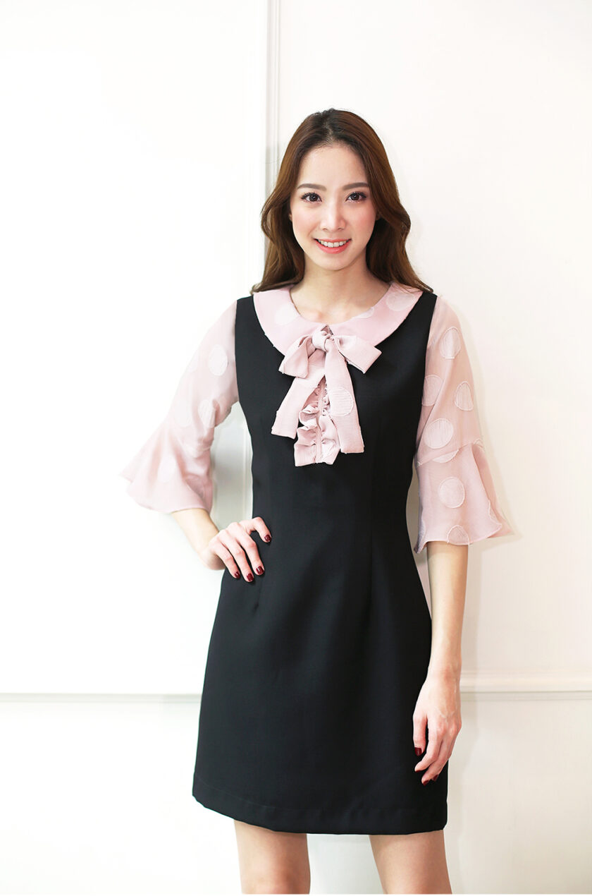 Melody dress-black pink - Image 2