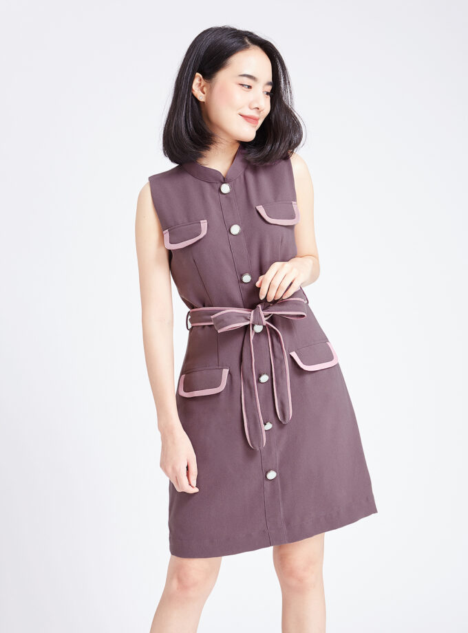 Rene sleeveless dress-grey