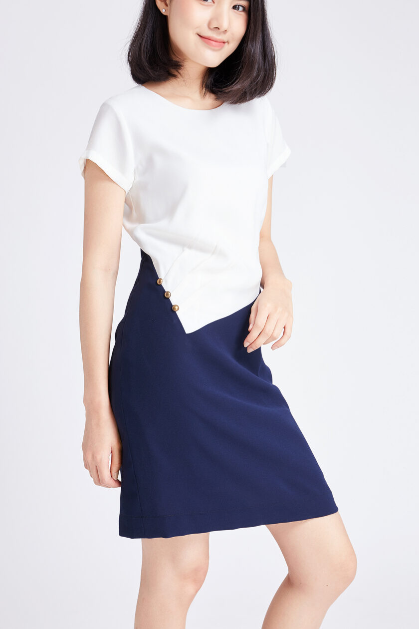 Tammy dress-white blue - Image 4