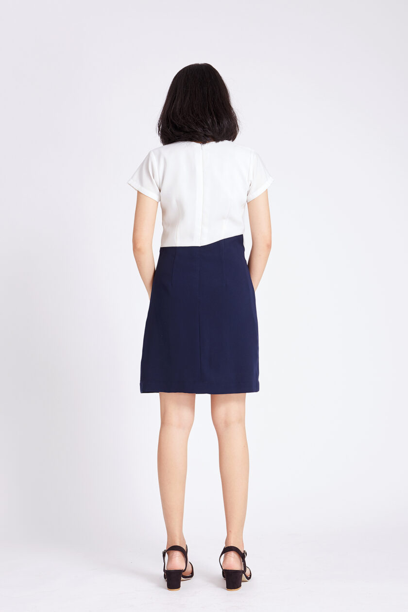 Tammy dress-white blue - Image 3