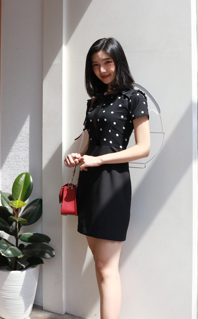 Polka dress-black - Image 5