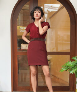 Bina dress-burgundy