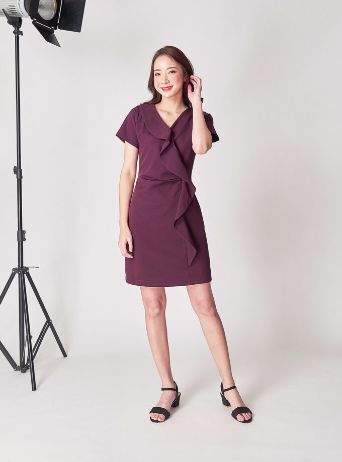 Doris dress-wine