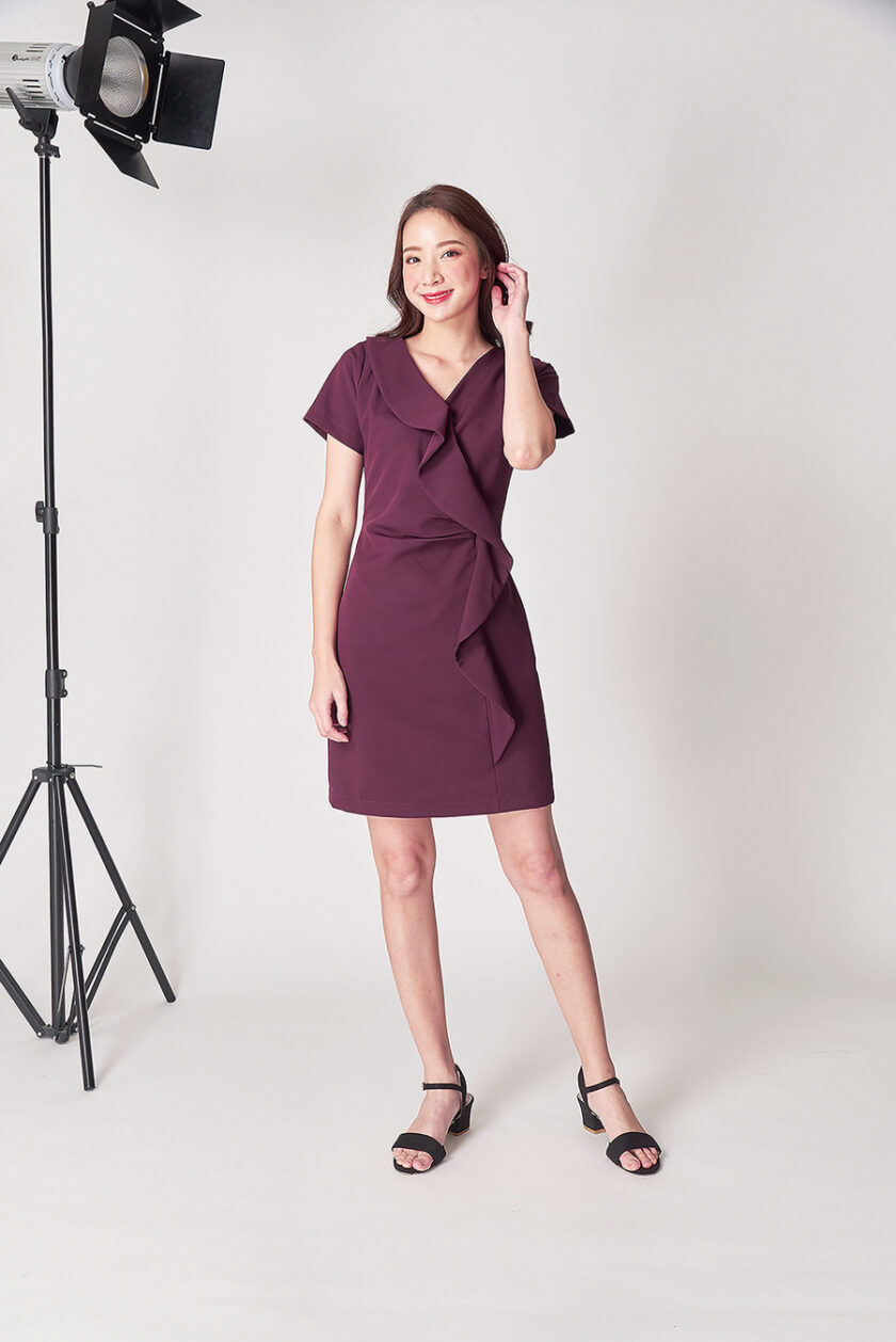 Doris dress-wine