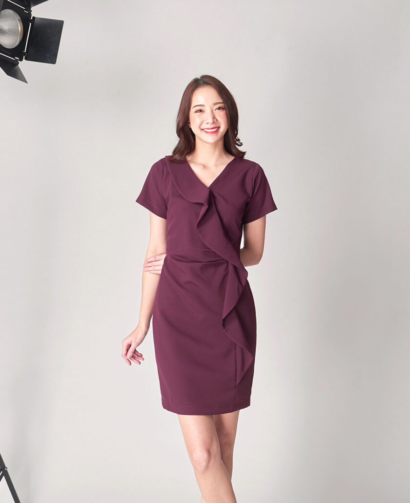 Doris dress-wine - Image 3