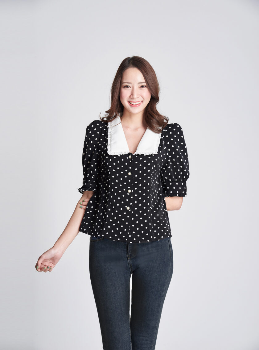 Fairy dot blouse-black - Image 6