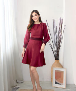Madeleine dress-burgundy