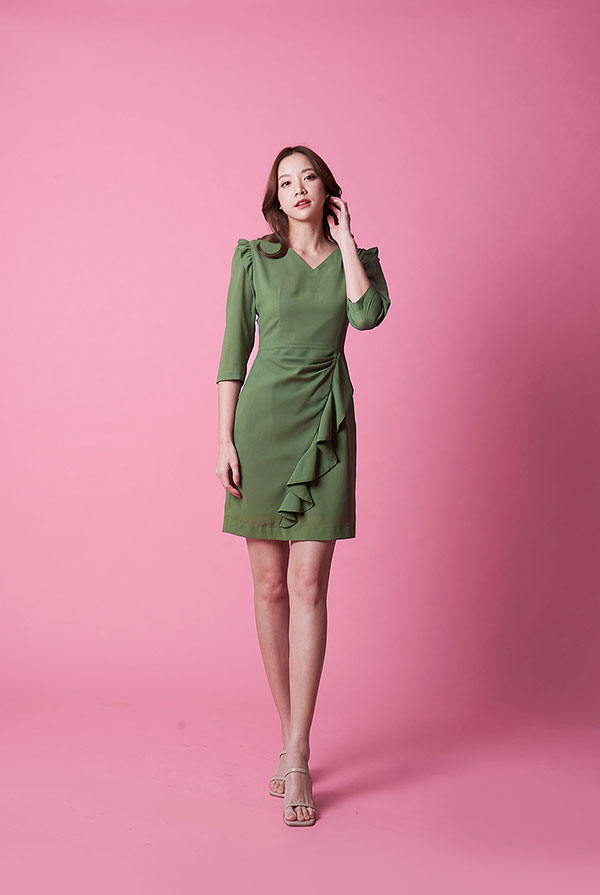 Tilly dress-spring green