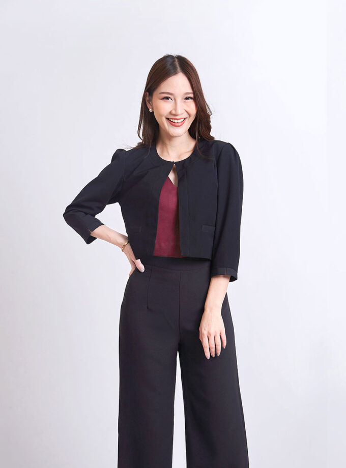 เซทสูทยูนิฟอร์ม กางเกงขาวยาว พนักงานคลินิก