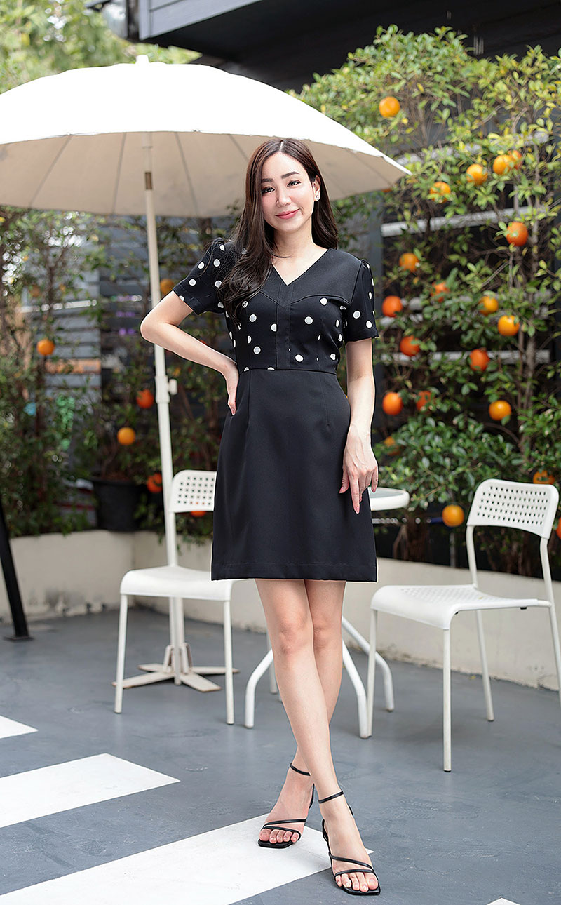 Sunny dot dress-black - Image 2