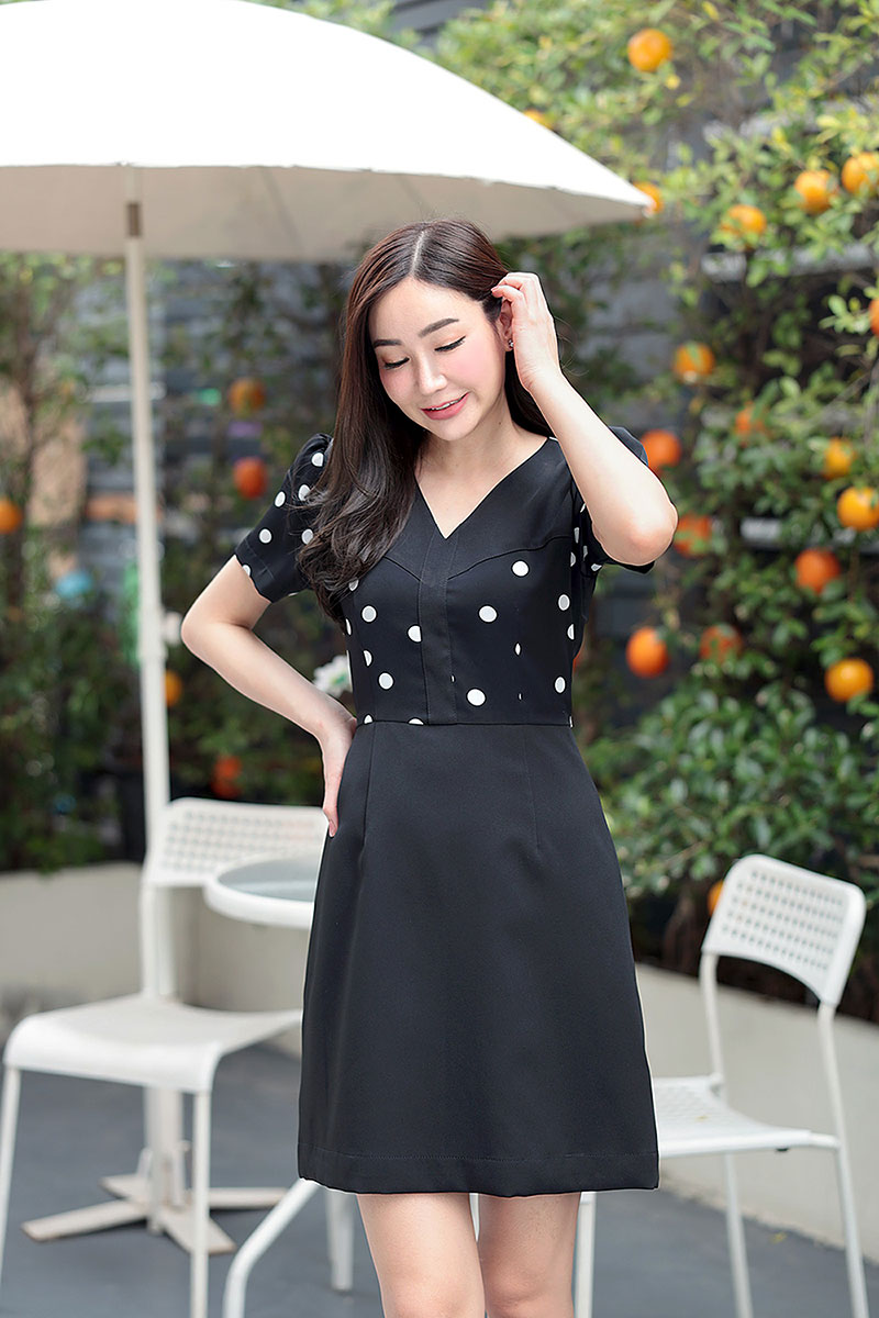 Sunny dot dress-black - Image 7