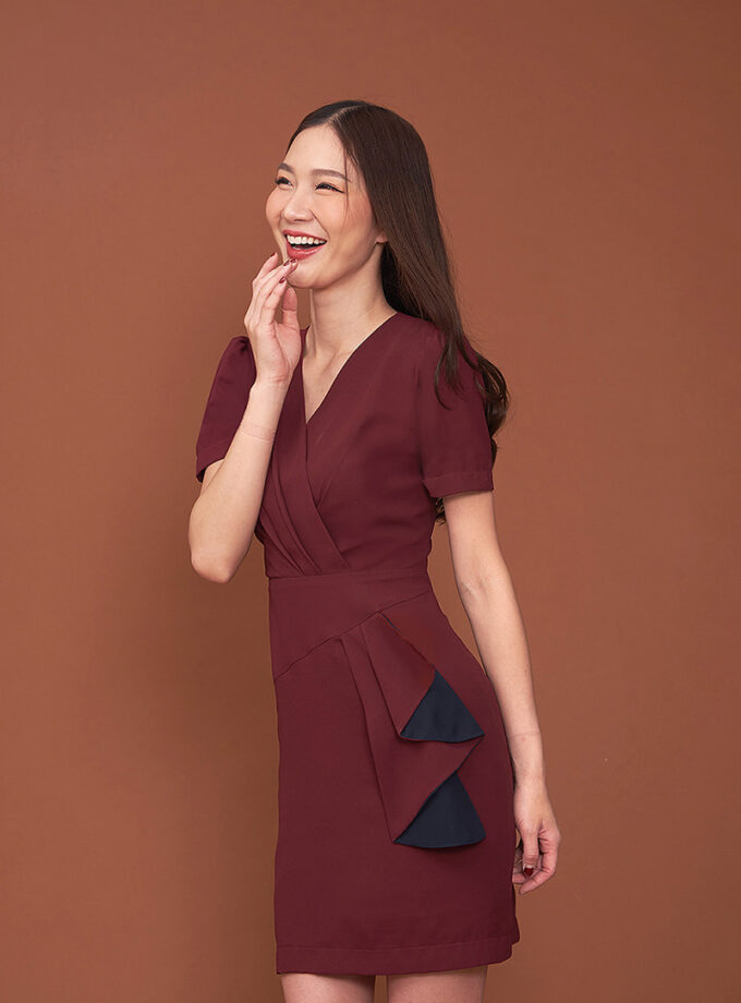 Cedar dress-burgundy